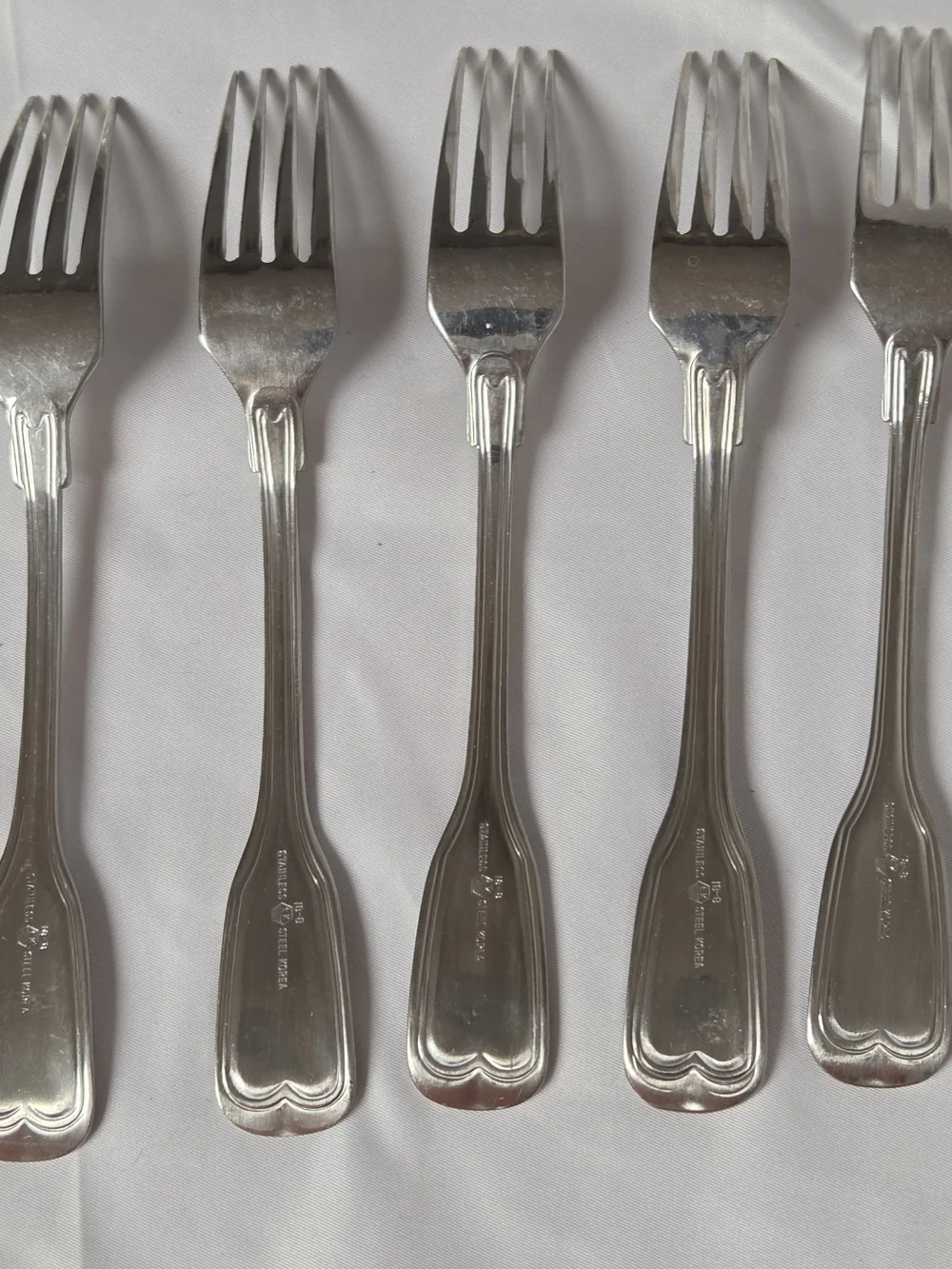 Lot Of 5 Christofle Chinon Silver Plate Silverplated Table Dinner Forks‎